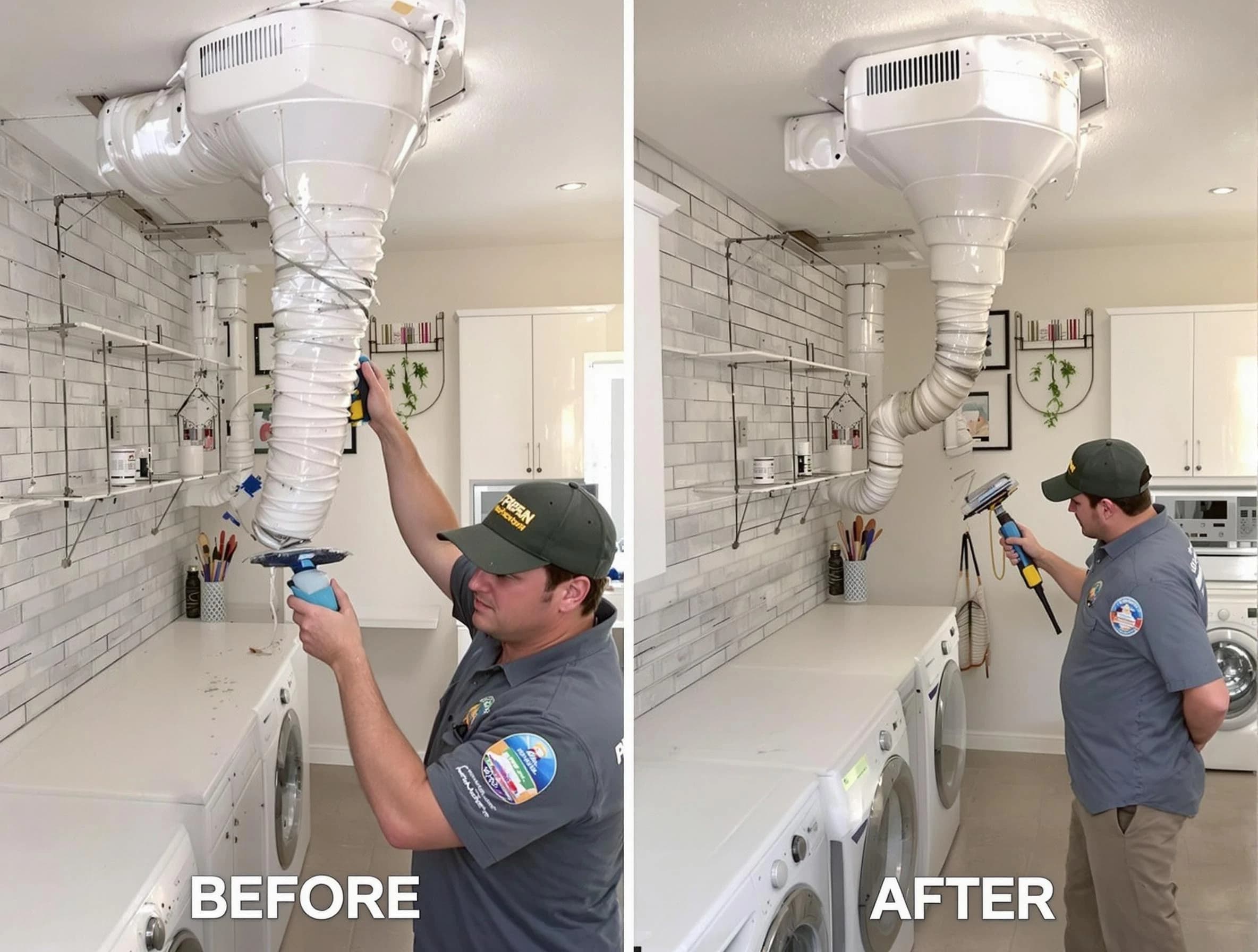 Professional dryer exhaust vent cleaning by Pittsburgh Dryer Vent Cleaning in Pittsburgh
