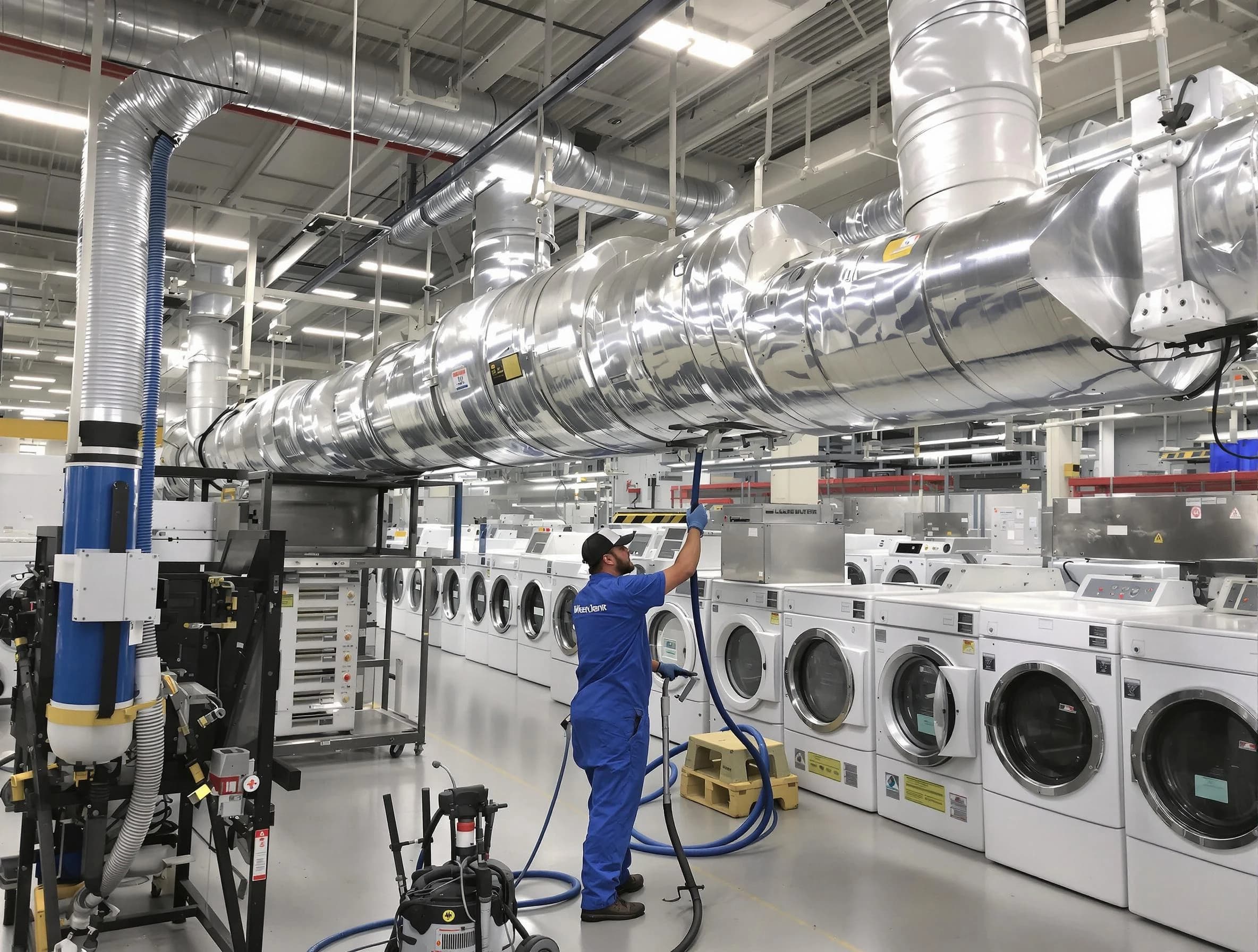 Pittsburgh Dryer Vent Cleaning team performing heavy-duty industrial dryer vent cleaning in Pittsburgh