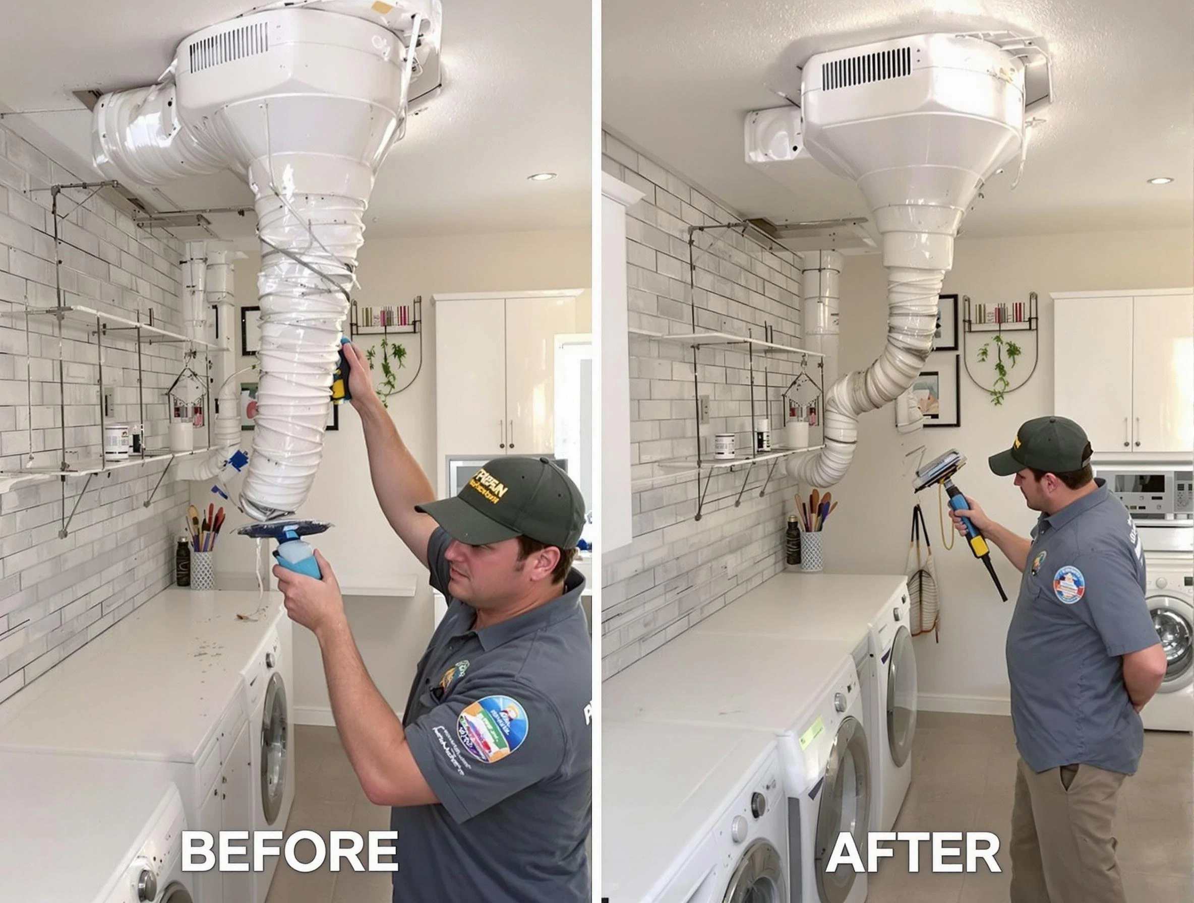 Professional dryer exhaust vent cleaning by Pittsburgh Dryer Vent Cleaning in Pittsburgh